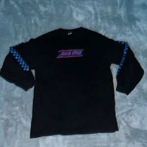 Black Red And Blue Santa Cruz Long Sleeve Shirt